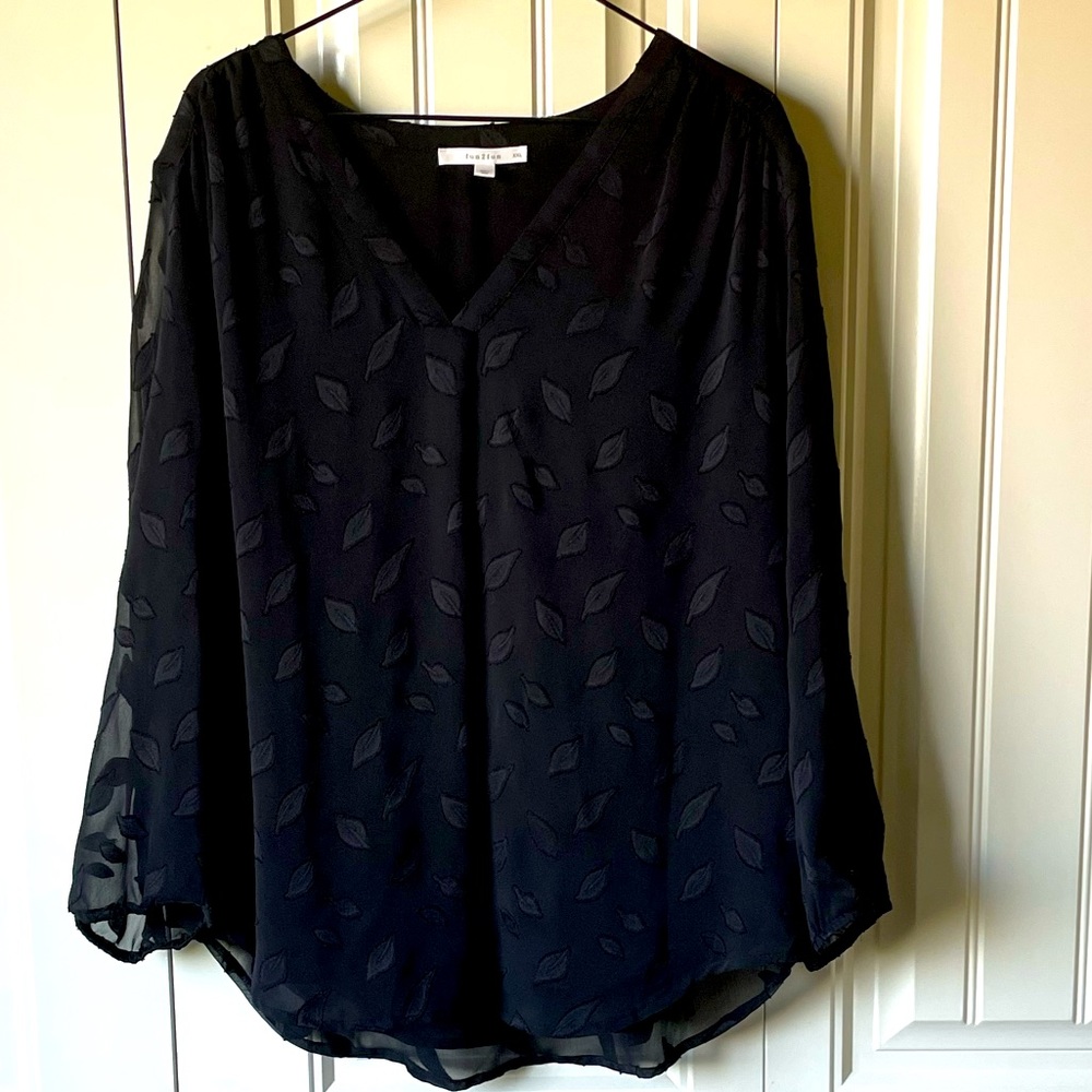 fun2fun leaf print blouse